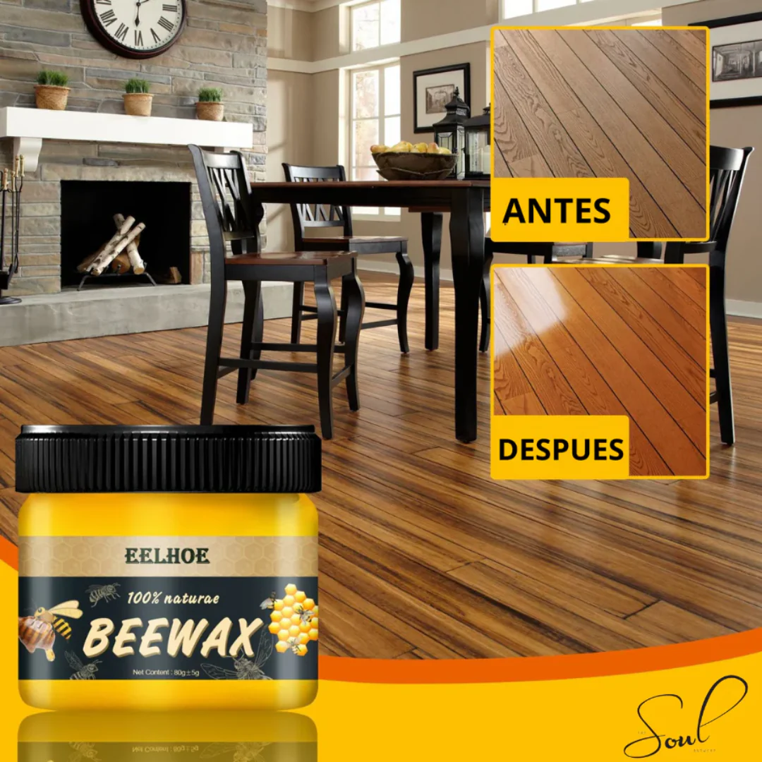 LustraMax ™ - Cera Restauradora Renovadora para Muebles y Pisos de Madera
