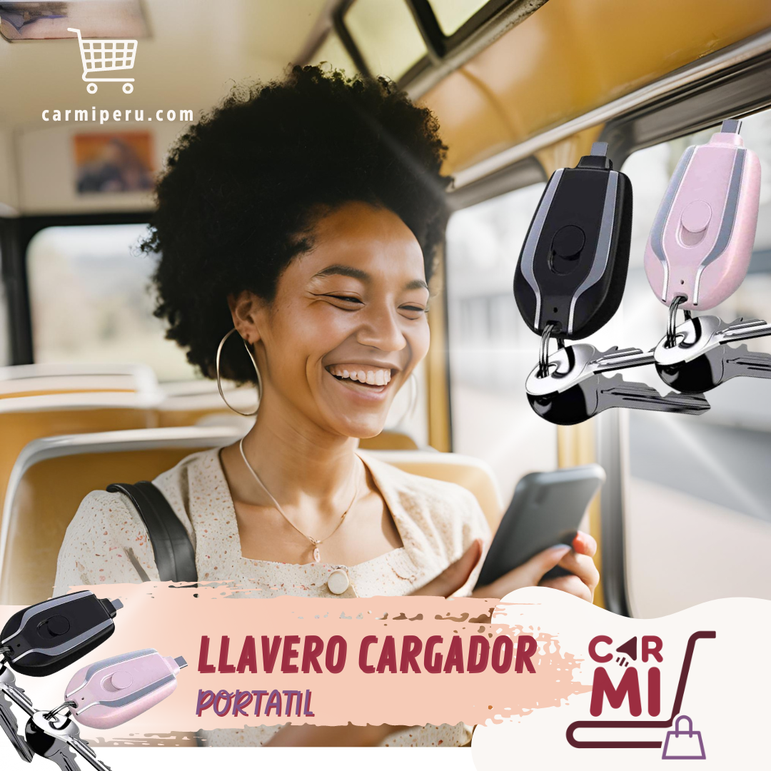 MobiSafe - Llavero Cargador Portátil para Teléfonos Móviles